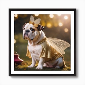 Bulldog Fairy Art Print