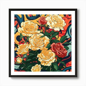 Yellow Roses 6 Art Print