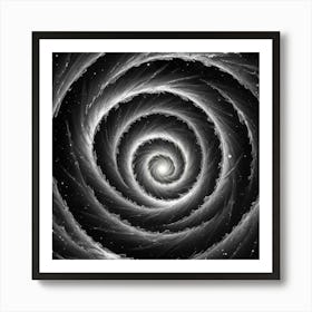 Black and White Abstract Art 343 Art Print