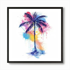 Watercolor Palm Tree Art Print