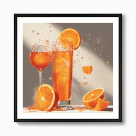 Aperol Wall Art Inspired By The Iconic Aperol 2 Art Print