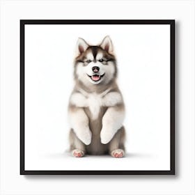 Siberian Husky Puppy Art Print