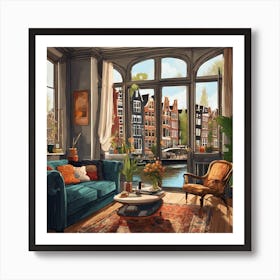 Amsterdam Living Room 1 Art Print