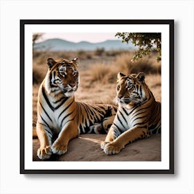 Tiger Couple Art Print