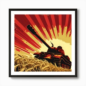 Soviet Strong Tank Propaganda Art Print