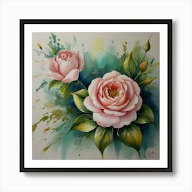 Pink Roses Art Print