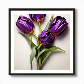 Purple Tulips 2 Art Print