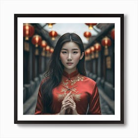 China in Red 1 Art Print