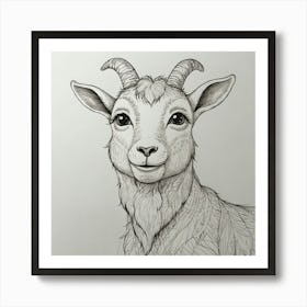 Goat Portrait 1 Art Print