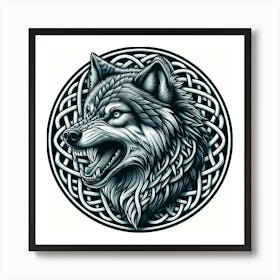 Celtic Wolf Art Print