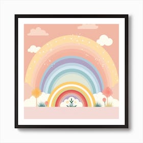 Rainbow boho poster 1 Art Print