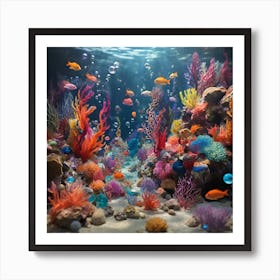 underwater Coral Reef Affiche