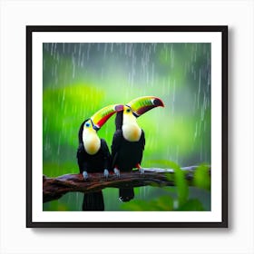 Toucan Shower Serenade Art Print