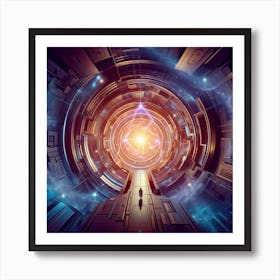 Futuristic Space Tunnel 1 Art Print