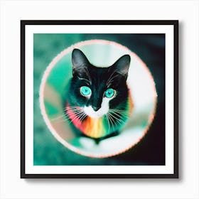 Rainbow Cat Art Print