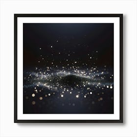 Abstract Sparkles On Black Background Art Print