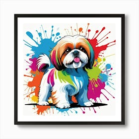 Graffiti Shih Tzu 3 Art Print