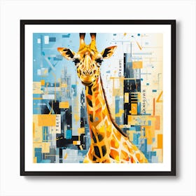 Giraffe In The City Art Print