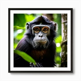 Black Endangered Nature Lowland Malaysia Mammal Buddhism Travel Beautiful Zoo Building Te (2) Art Print