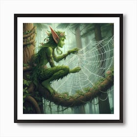 Elf In The Web 2 Art Print