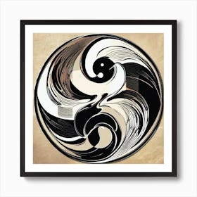 Yin Yang 10 Art Print