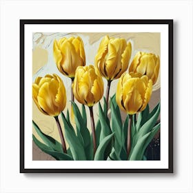 Yellow Tulips 1 Art Print