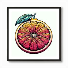 Blood Grapefruit Art Print