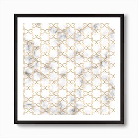 Gold And Marble Pattern Art Print