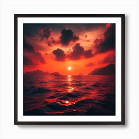 Sun setting 5 Art Print