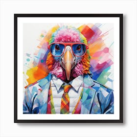 Parrot In A Suit Art Print