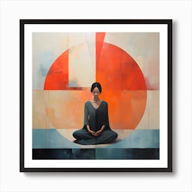 Women Meditating Abstracts By Csaba Fikker 16 Art Print