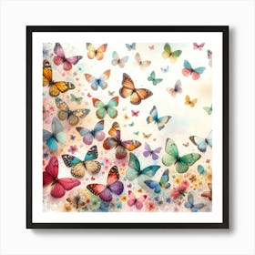 Butterflies In The Sky Art Print