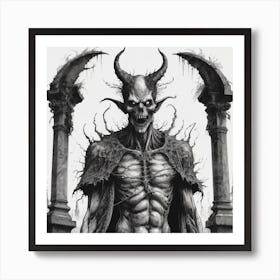 Demon Skull Art Print