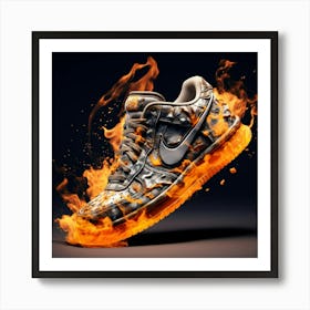 Nike Air Force 1 Fire 2 Art Print