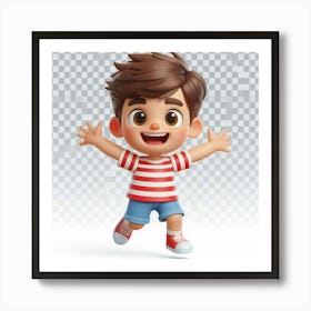 Boy Jumping Art Print