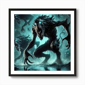 Abyssal Hound Art Print