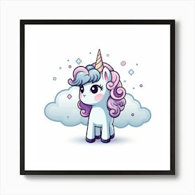 Cute Unicorn 419 Art Print