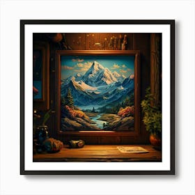 Mountain Scene 1 Art Print