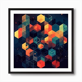 Abstract Geometric Pattern Art Print