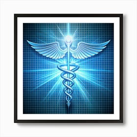 Caduceus Medical Symbol 1 Art Print