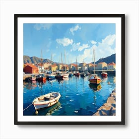 Marina - Marina Stock Videos & Royalty-Free Footage Art Print