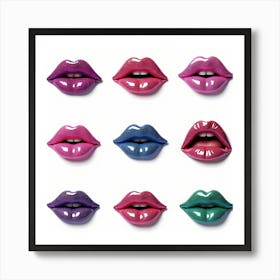 Lips Stock Videos & Royalty-Free Footage 1 Art Print