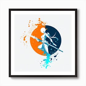 Samurai Warrior - Bo Staff - Wushu - Martial Arts 9 Art Print