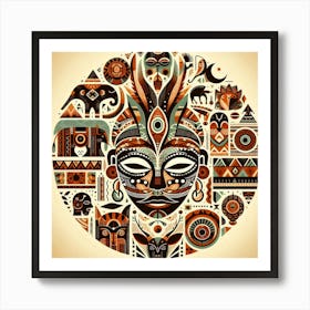 African Tribal Wall Art Art Print