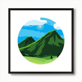 Landscape In The Mountains Art Print