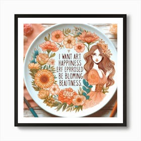 Want Happiness Be Expressed Be Blooming Beauty Art Print