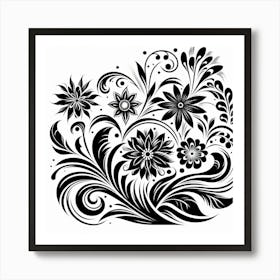 Black and White Abstract Art 260 Art Print