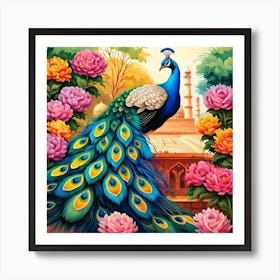 Peacock Painting Art Print