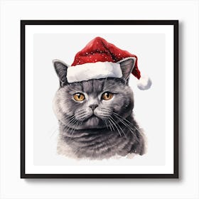 Santa Cat 22 Art Print