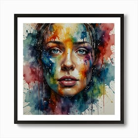 Watercolor Of A Woman 14 Art Print